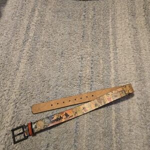 Jon Wye Womens Medium Width Space Buckle Belt multicolor Leather